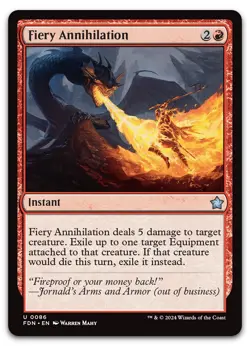 Fiery Annihilation #86 (NM) Foundations FDN Magic MTG - Image 1