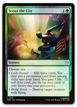 Scout the City #113 (Foil) (NM) Spider-Man SPM Magic MTG - Image 1