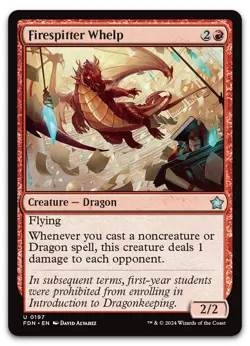 Firespitter Whelp #197 (NM) Foundations FDN Magic MTG - Image 1
