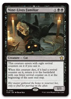 Nine-Lives Familiar #66 (NM) Foundations FDN Magic MTG - Image 1