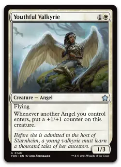 Youthful Valkyrie #149 (NM) Foundations FDN Magic MTG - Image 1