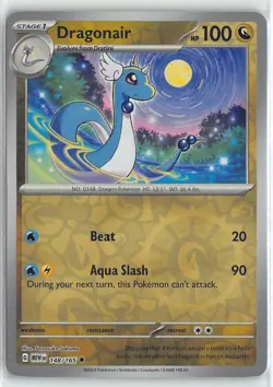Pokemon TCG Scarlet & Violet 151 MEW Reverse Foil Uncommon #148/165 Dragonair - Image 1