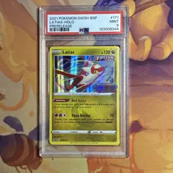 2021 POKEMON SWSH BLACK STAR PROMO PRERELEASE #171 LATIAS-HOLO PSA 9 - Image 1