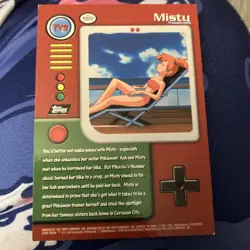 1999 Topps Pokemon TV Animation Edition Series 1 #TV3 Misty NM - Image 2