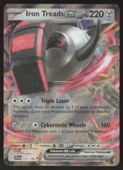 Pokemon TCG Scarlet Base Set #143/198 Iron Treads ex NM - Image 1