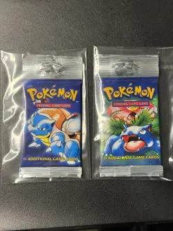 1999 Pokemon Base Set Unlimited Heavy Booster PackU Blastoise & Venusaur 21.19g - Image 1