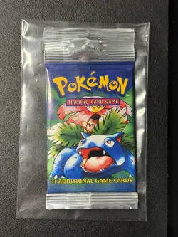 1999 Pokemon Base Set Unlimited Heavy Booster PackU Blastoise & Venusaur 21.19g - Image 3