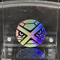 OFFICIAL POKEMON TCG PLASTIC SILVER HOLOFOIL METAGROSS COIN - Image 1