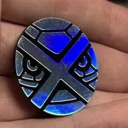 OFFICIAL POKEMON TCG PLASTIC SILVER HOLOFOIL METAGROSS COIN - Image 3
