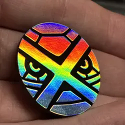 OFFICIAL POKEMON TCG PLASTIC SILVER HOLOFOIL METAGROSS COIN - Image 4