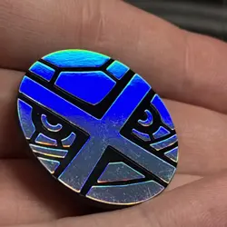 OFFICIAL POKEMON TCG PLASTIC SILVER HOLOFOIL METAGROSS COIN - Image 5