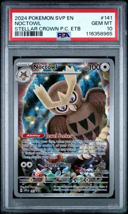 Noctowl - 141 (Pokemon Center Exclusive) 141 Sv: Scarlet & Violet Promo PSA 10 - Image 1
