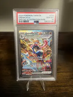 2024 POKEMON TWM EN-TWILIGHT MASQUERADE #214 GRENINJA EX PSA 10 - Image 1