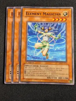 Yugioh - 3x Element Magician RDS-EN013 1st Edition Common NM - Image 1