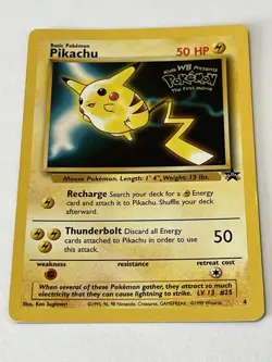 Pikachu Pokemon The First Movie Kids WB Promo Card 4 WOTC Black Star Promo NM - Image 5