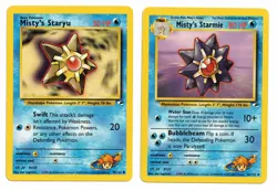 Pokemon Cards: Misty's Starmie 56/132 & Misty's Staryu 90/132 Gym Heroes Rare! - Image 1