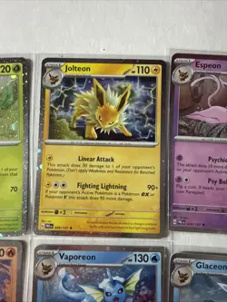Prismatic Evolutions Costco 8 Mini Tin Cosmos Promo Cards SET - Image 4