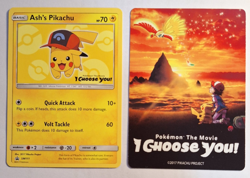 Ash’S Pikachu Sm111 Black Star Promo Pokemon + Movie I choose you card - Image 1