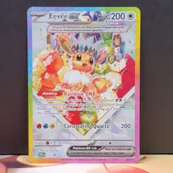 Eevee ex SVP 174 Scarlet & Violet Full Art Black Star Promo Holo Pokemon Card - Image 1