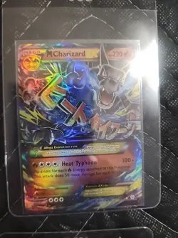 Pokemon Mega M Charizard EX TCG Secret Ultra Rare Holo Card Typhoon - Image 1