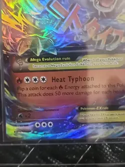 Pokemon Mega M Charizard EX TCG Secret Ultra Rare Holo Card Typhoon - Image 3