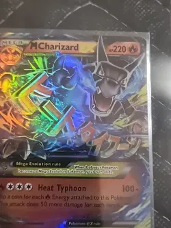 Pokemon Mega M Charizard EX TCG Secret Ultra Rare Holo Card Typhoon - Image 4