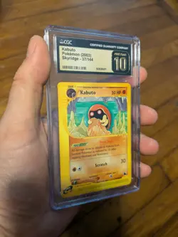 (POP 2) CGC 10 PRISTINE 2003 Pokemon Skyridge Kabuto 37/144 Card - Image 1