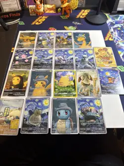Pokemon Van Gogh Set of EIGHTEEN (18) Custom Art Cards - DIY - Full Set - Image 1