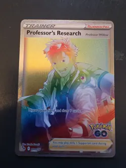 Professors Research Rainbow Secret Rare Card 84/78 Pokemon Go TCG - Image 1