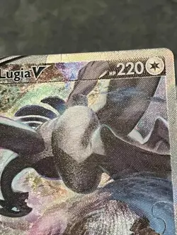 Damaged Lugia V 186/195 Silver Tempest Alternate Art Holo Pokemon Card - Image 4