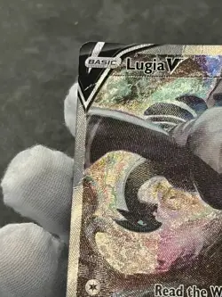 Damaged Lugia V 186/195 Silver Tempest Alternate Art Holo Pokemon Card - Image 5