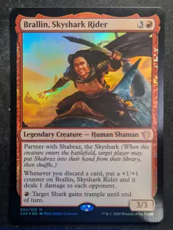 Brallin, Skyshark Rider - Foil - Commander 2020 (MTG) - Image 1