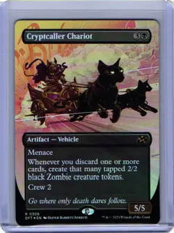 Cryptcaller Chariot Borderless 0306 MTG Aetherdrift Rare NP Foil - Image 1