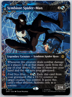 Marvel's Spider-Man Symbiote Spider-Man Borderless Rare 217 Magic the Gathering - Image 1