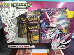 Pokemon 2021 Celebrations Dark Slyveon V Collection Box Sealed - Image 1