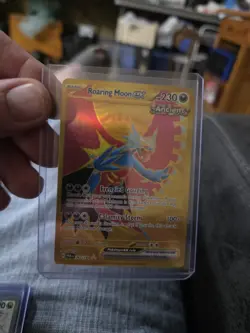 Pokemon TCG Roaring Moon EX 262/182 Hyper Rare Gold NM Condition - Image 1