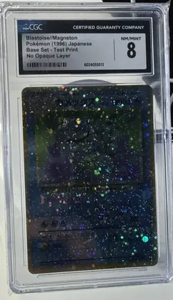 1996 Pokemon Japanese Blastoise/Magnetom No Opaque Layer Test Print # CGC 8 RARE - Image 4