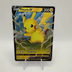 Pikachu V 086/264 SWSH Fusion Strike Extended ArtUltra Rare Holo Pokemon TCG NM - Image 1