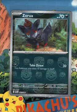 Pokemon TCG Zorua 061/086 Master Ball Pattern White Flare NM/M - Image 1