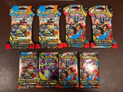 4x EMPTY Pokemon TCG Mega Evolutions Sleeved Booster Packs - Image 1