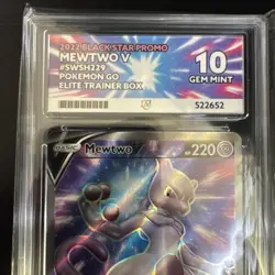 Mewtwo V SWSH229 Black Star Promo Ace 10 Gem Mint Pokemon Go - Pokemon Tcg - Image 2