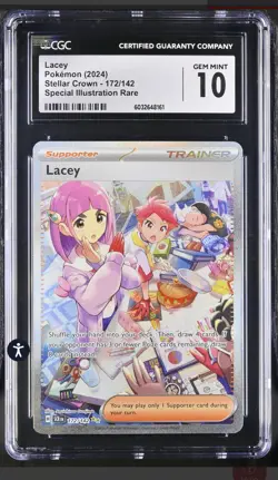 CGC 10 Lacey SIR 172/142 Stellar Crown Pokemon - Image 1