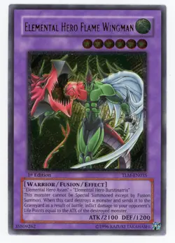 ELEMENTAL HERO FLAME WINGMAN ULTIMATE 1ST TLM-EN035 LP Silver Stamp - Image 1