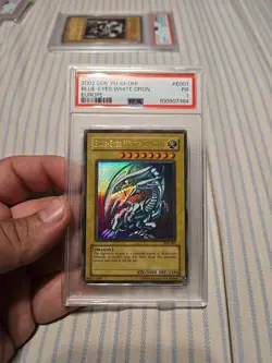 Yu-Gi-Oh! TCG 2002 Blue-Eyes White Dragon #E001 Europe PR PSA 1 - Image 1