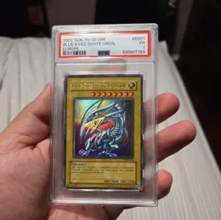 Yu-Gi-Oh! TCG 2002 Blue-Eyes White Dragon #E001 Europe PR PSA 1 - Image 3