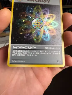Japanese Pokemon Rainbow Energy Rocket Gang Holo Rare card LP Swirl - Image 4