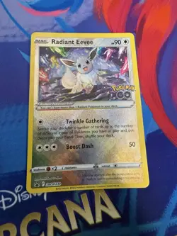 2022 Pokemon Radiant Eevee Black Star Promo Pokemon Go SWSH230 Card NM - Image 1