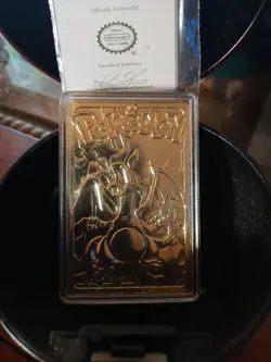 23K Gold Plated CHARIZARD Trading Card 1999 Burger King Pokemon Ball NEW SEALED - Image 3