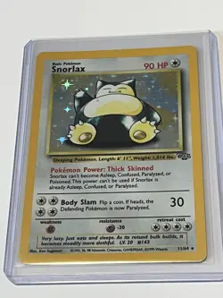 Snorlax Holo Rare 11/64 | Jungle Set | Vintage WOTC 1999 Pokemon Card Near Mint - Image 1