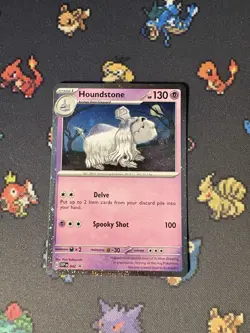 Pokemon Cards Houndstone SVP042 Holo Blister Pack Promo - (NM) *SWIRL* - Image 1